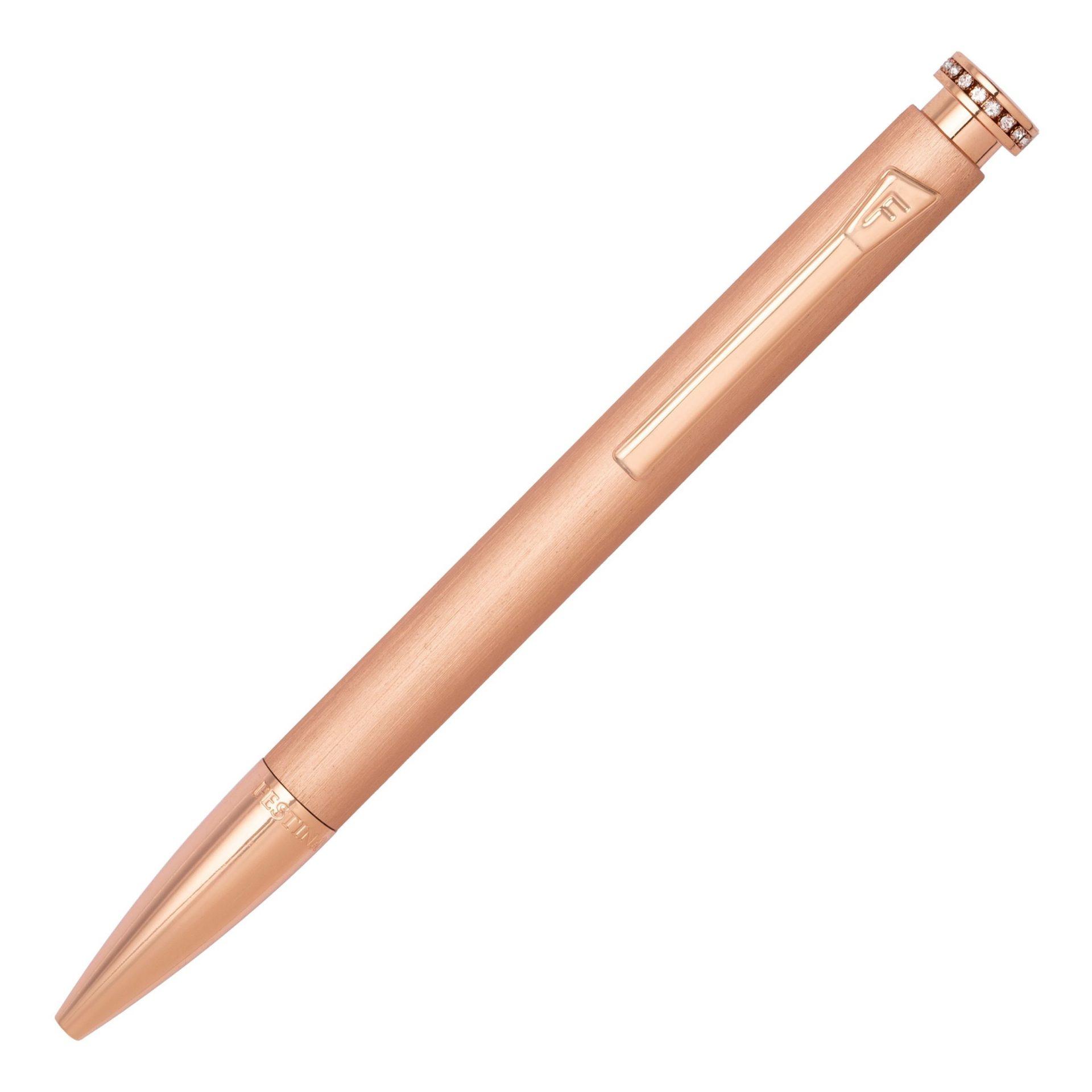 עט כדורי מדמואזל זהב (ורדרד) עם קריסטלים Festina