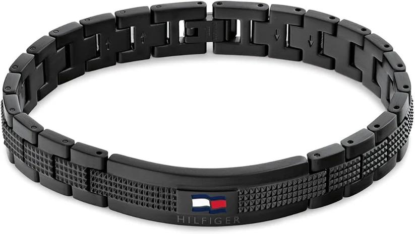 צמיד טומי הילפיגר Nelson H-Link שחור לגברים
