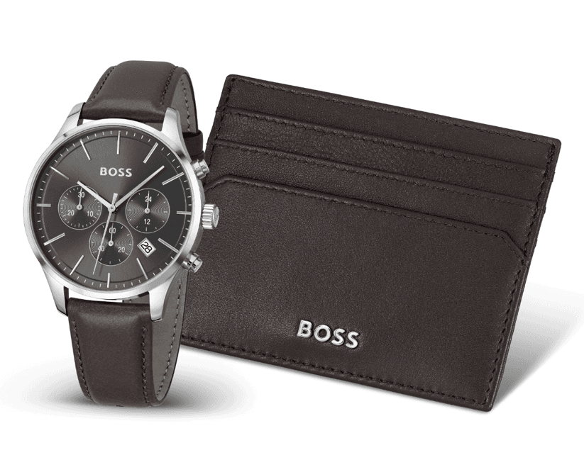 שעון יד לגבר וארנק Hugo Boss מקולקציית Avery Gift Set דגם 1570188