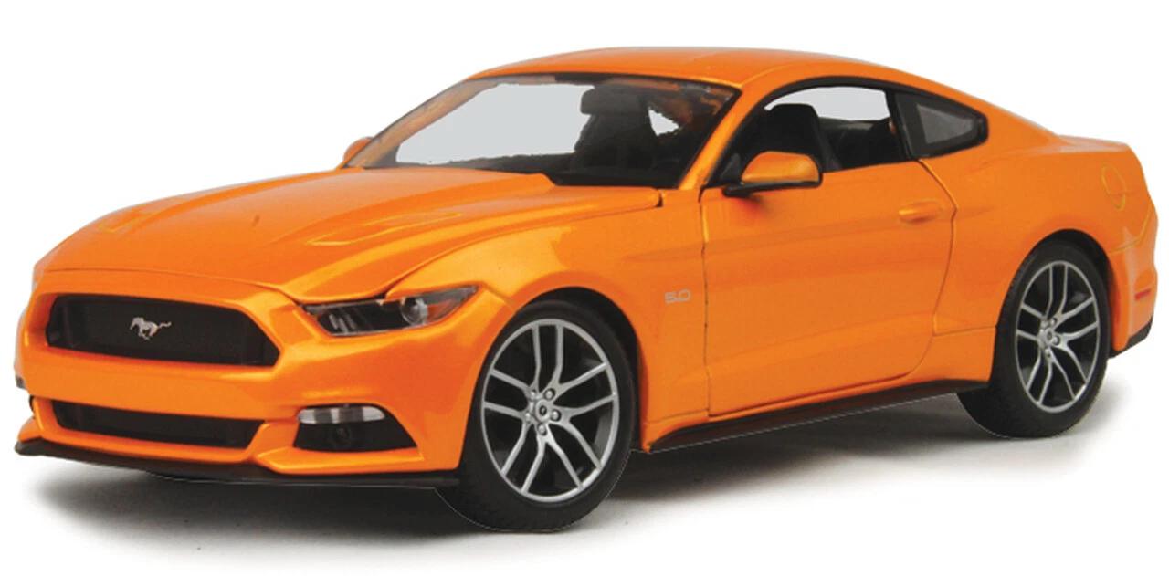 דגם אספנות קלאסי (1:18) Ford Mustang 2015 בכתום לוהט Maisto