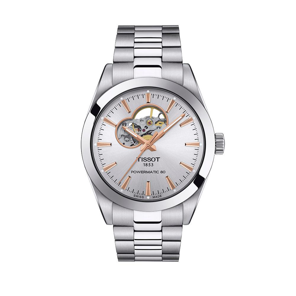 שעון יד טיסו Open Heart אוטומטי TISSOT Gentleman Powermatic 80