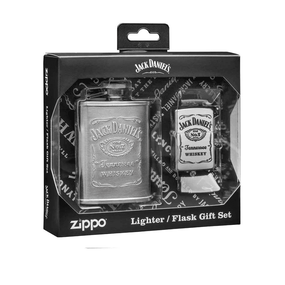 ערכת ג'ק דניאלס הכוללת זיפו מקורי ופלאסק Jack Daniel's תואם