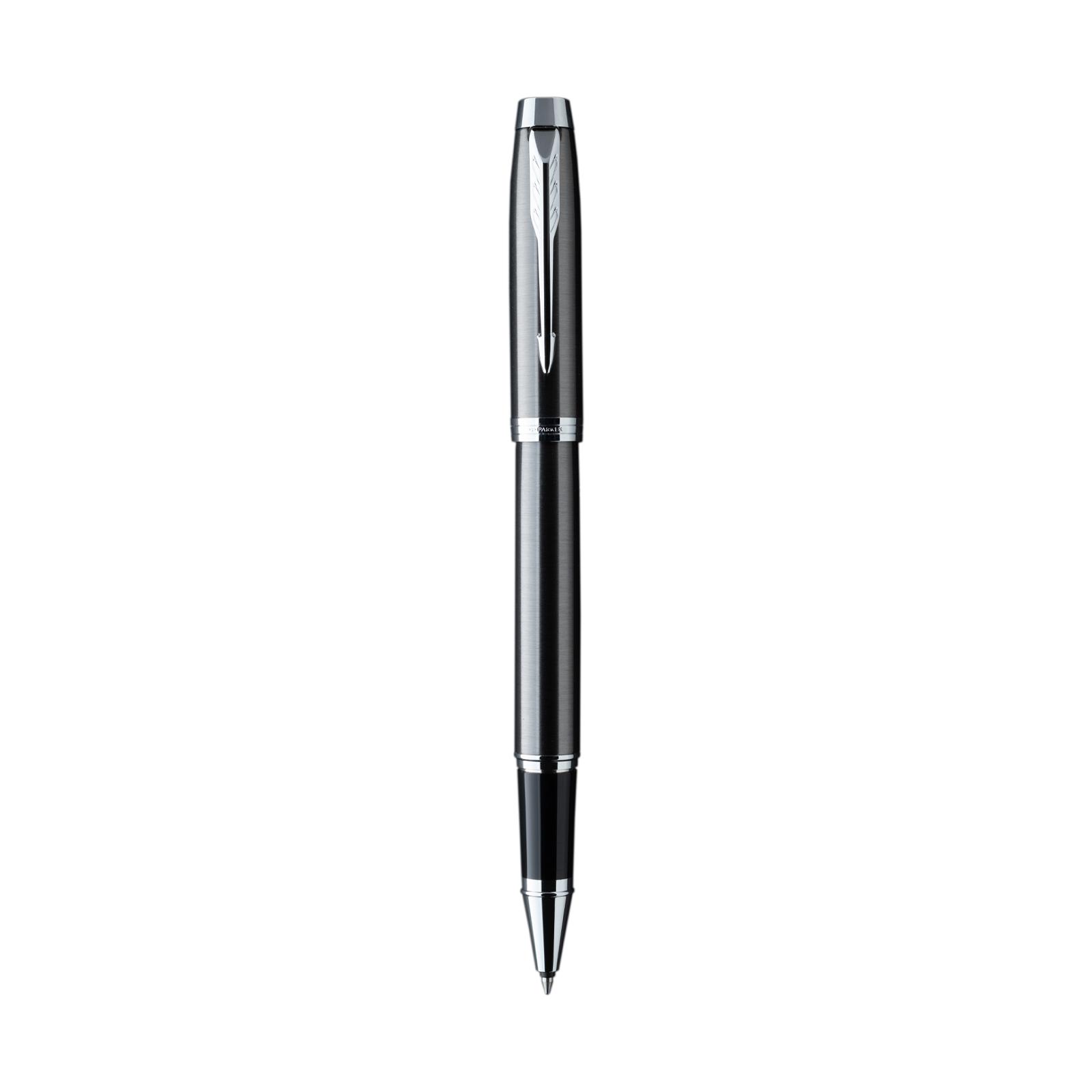 עט פרקר רולר Parker IM אפור כהה מטאלי עם עיטורים מוכספים