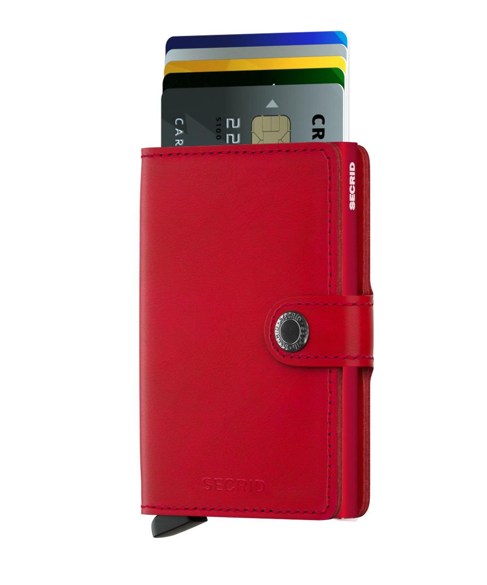 ארנק עור סקריד Secrid Miniwallet בצבע אדום מט