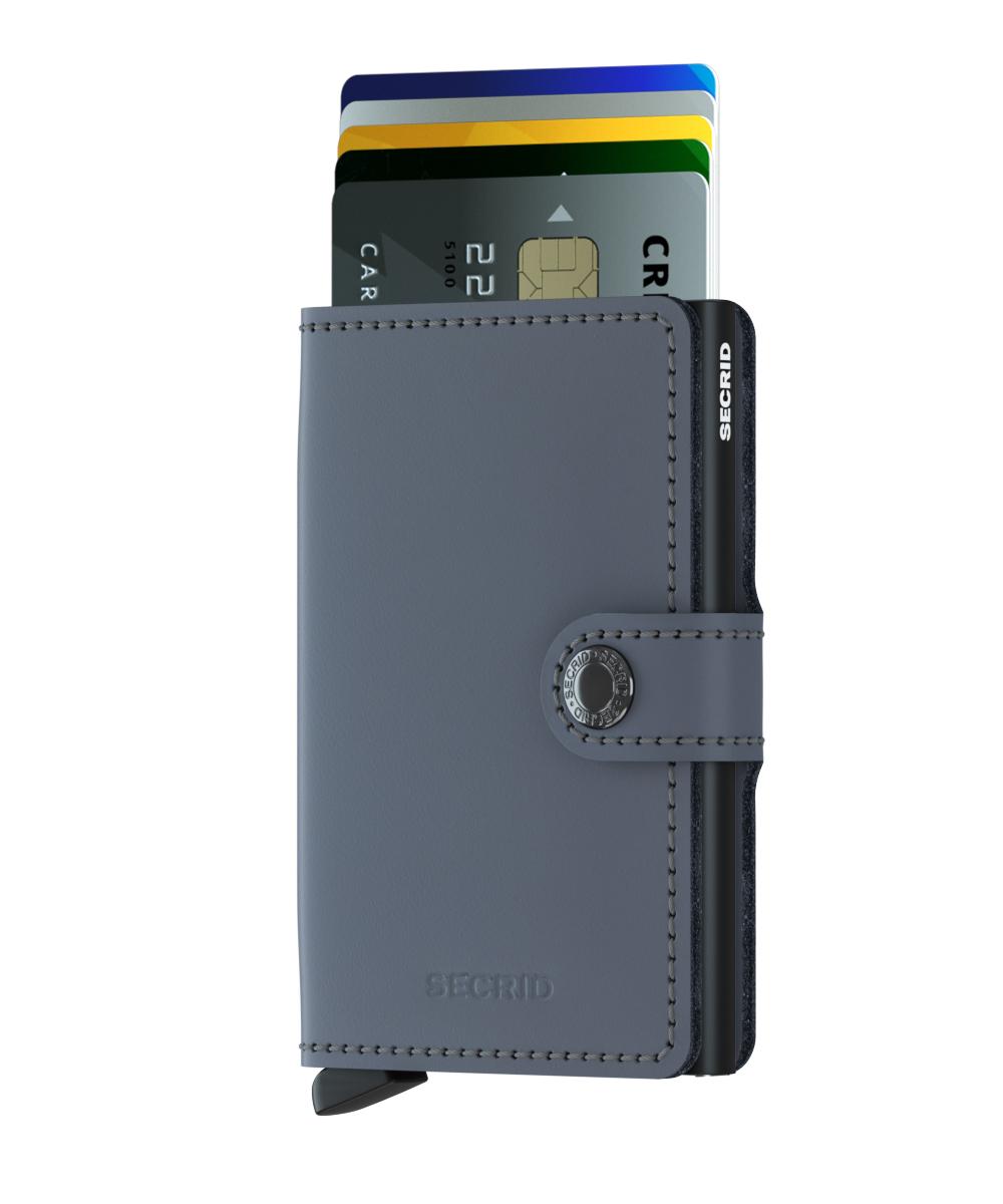 ארנק עור סקריד Secrid Miniwallet בצבע אפור מט