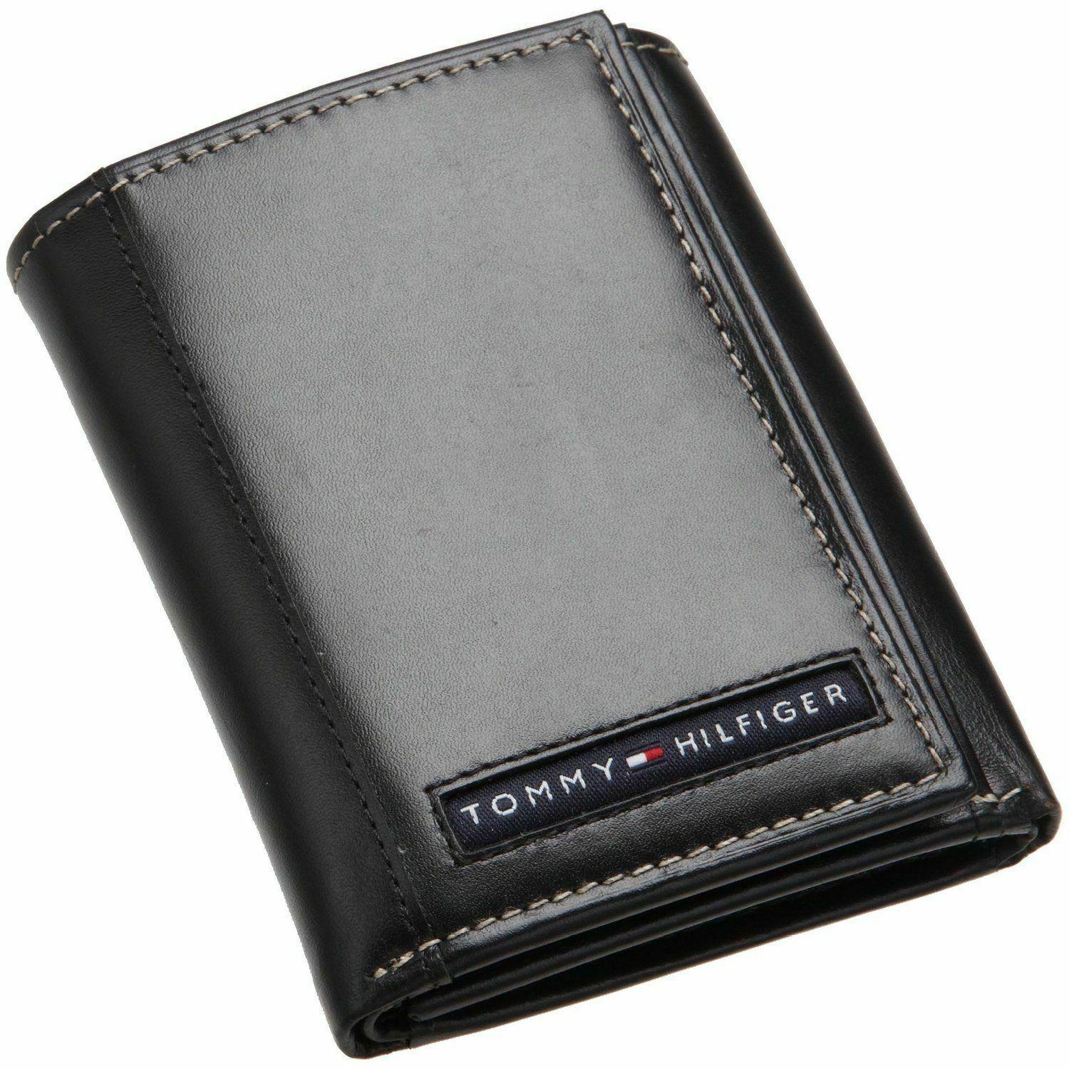 ארנק מתקפל לשלוש TOMMY HILFIGER לגבר בצבע שחור