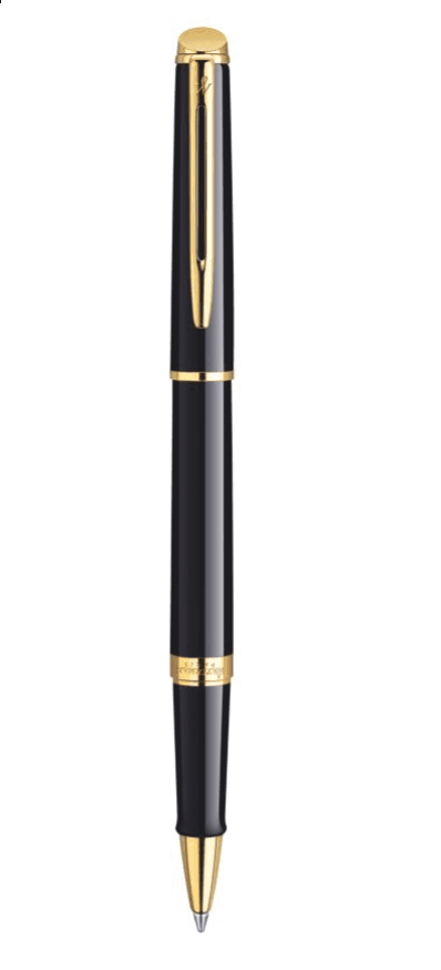 עט רולר ווטרמן המישפר Waterman Hemisphere לקה שחורה וקליפס זהב