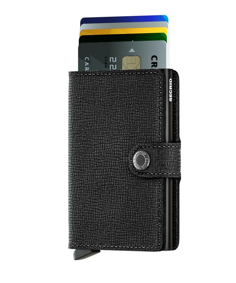 ארנק עור סקריד Secrid Miniwallet בצבע קריספל שחור