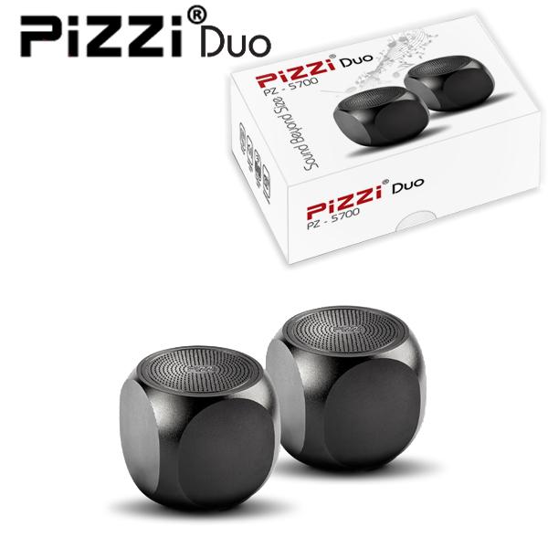זוג רמקולים פיצי PiZZi Mini-DUO עוצמתיים בשחור רק 3.5 ס"מ.