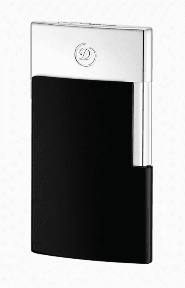מצית דופון S.T. Dupont דגם E-SLIM בגימור כרום ושחור