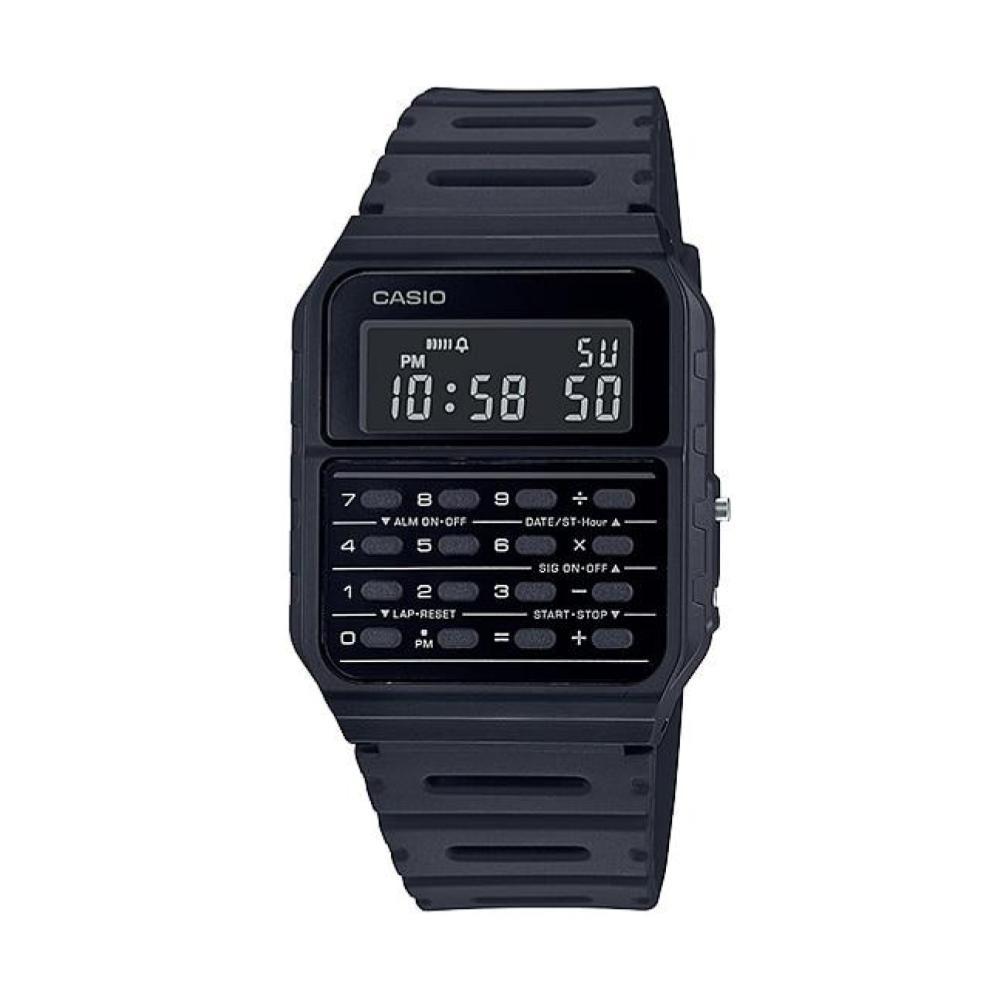 שעון יד קסיו CASIO שחור רטרו עם מחשבון CA-53WF-1B