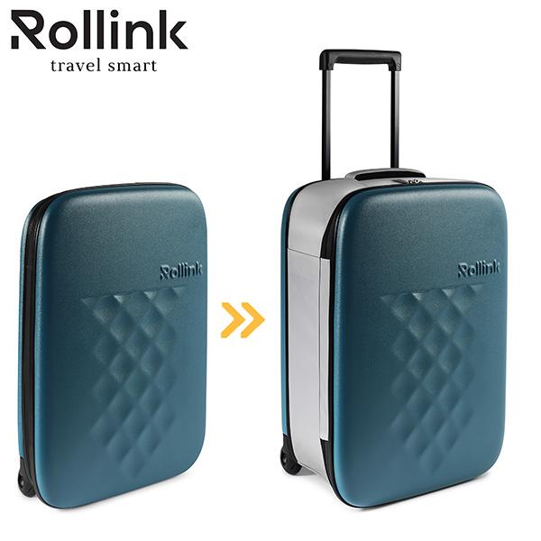 מזוודה מתקפלת חכמה FLEX VEGA של רולינק Rollink בצבע כחול