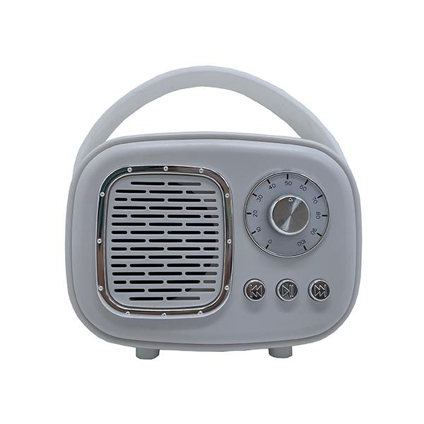 רמקול Bluetooth ורדיו "רטרו" – עוצמתי 5W – לבן