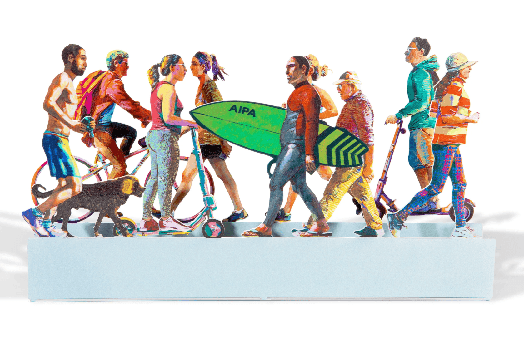 טיילת תל אביב TEL AVIV PROMENADE יצירה של דוד גרשטיין