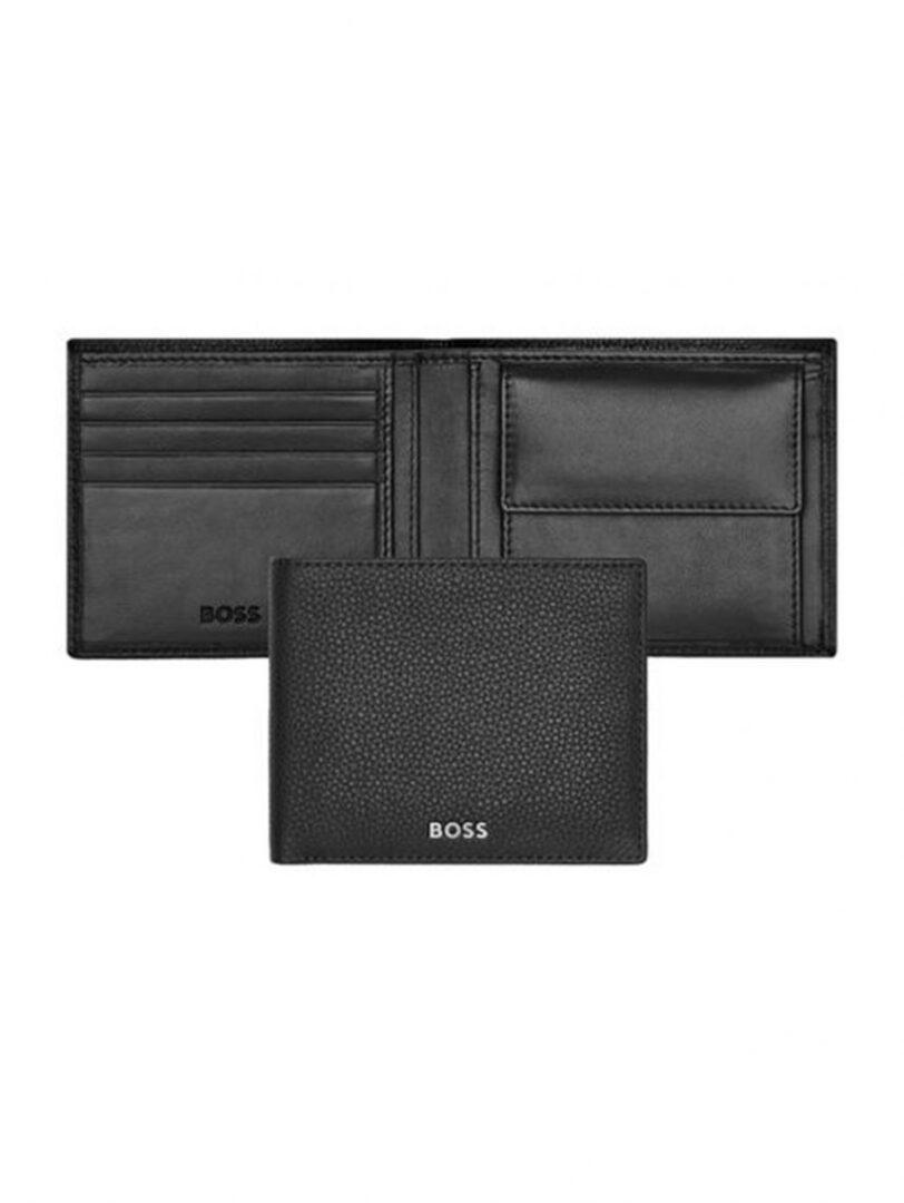 ארנק HUGO BOSS הוגו בוס מעור מחוספס שחור