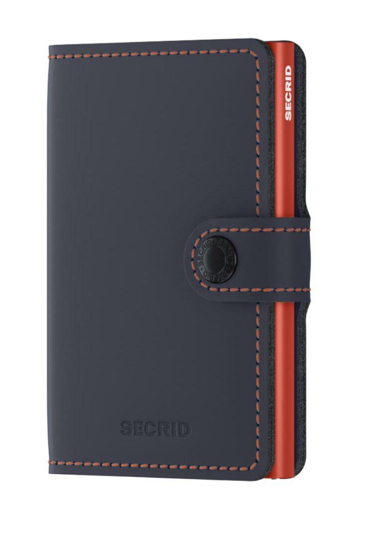 ארנק עור סקריד Secrid Miniwallet כחול מט וכתום
