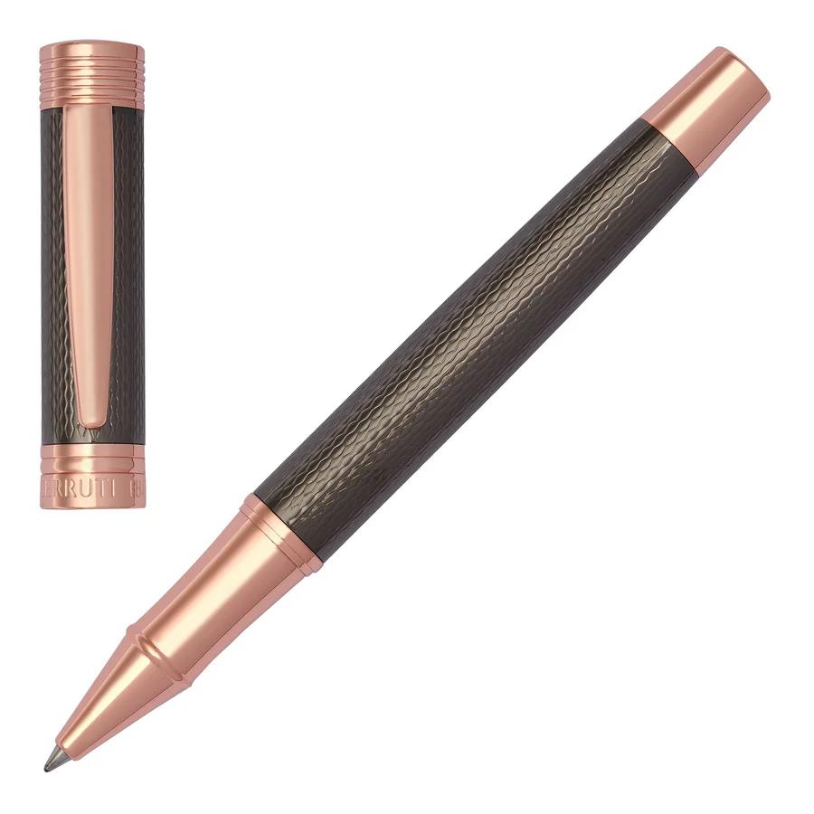 CERRUTI 1881 עט רולר זהב אדום בגימור יהלום מסדרת Zoom Diamond