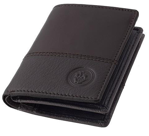 ארנק עור קומפקטי לגבר מעור חום ומוקה מוגן RFID + NFC “גבעוני”
