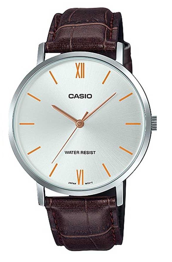 שעון יד כסוף עדין ואלגנטי לגבר קסיו CASIO MTP-VT01L-7B2