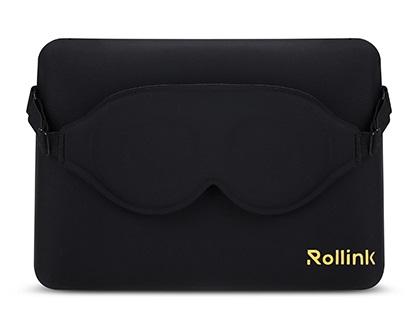 כרית ויסקו עם כיסוי לעיניים מבית Rollink רולינק שחור