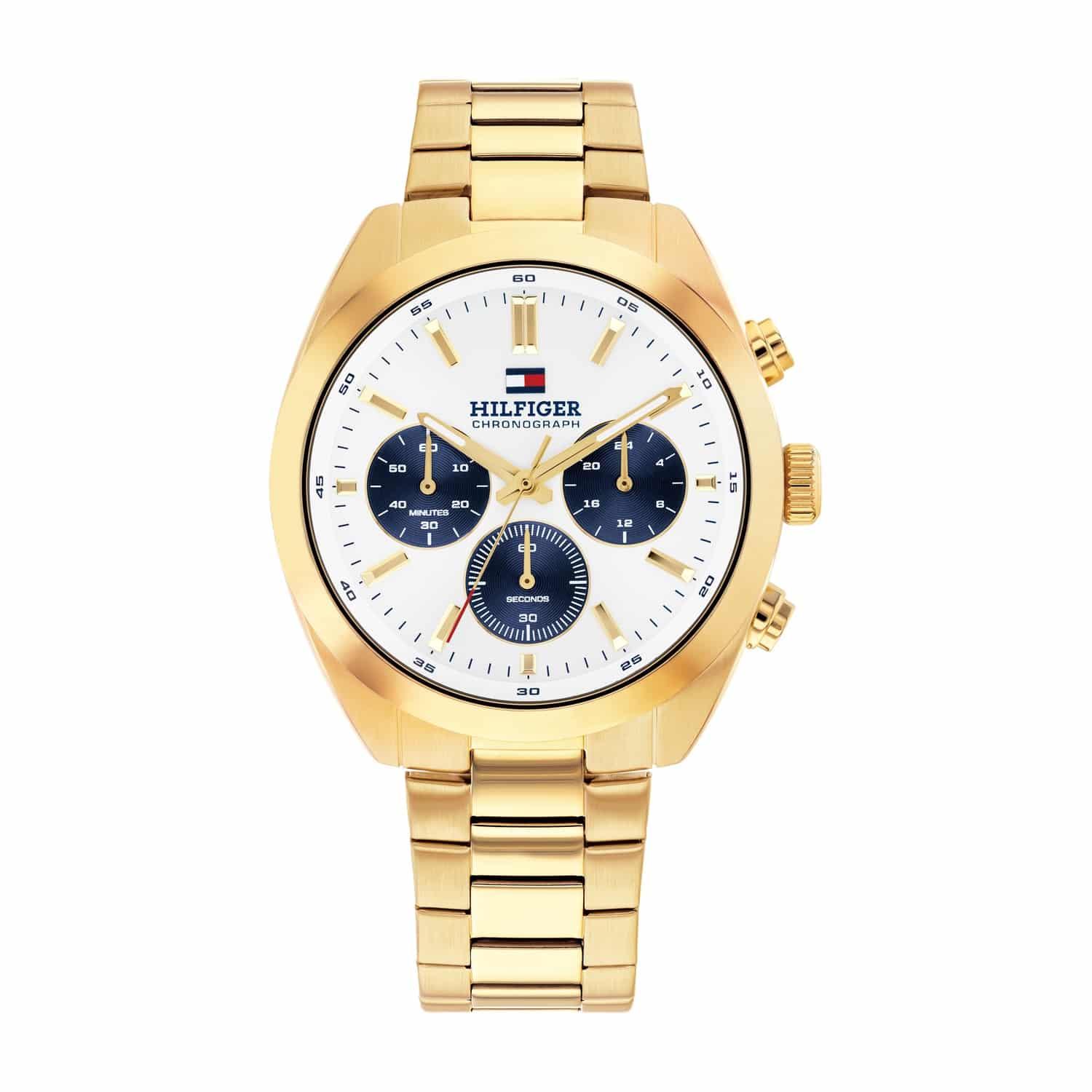 שעון יד טומי הילפיגר Tommy Hilfiger כרונוגרף זהב זהב