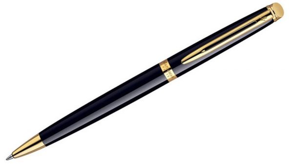 עט כדורי ווטרמן המישפר Waterman Hemisphere לקה שחורה קליפס זהב
