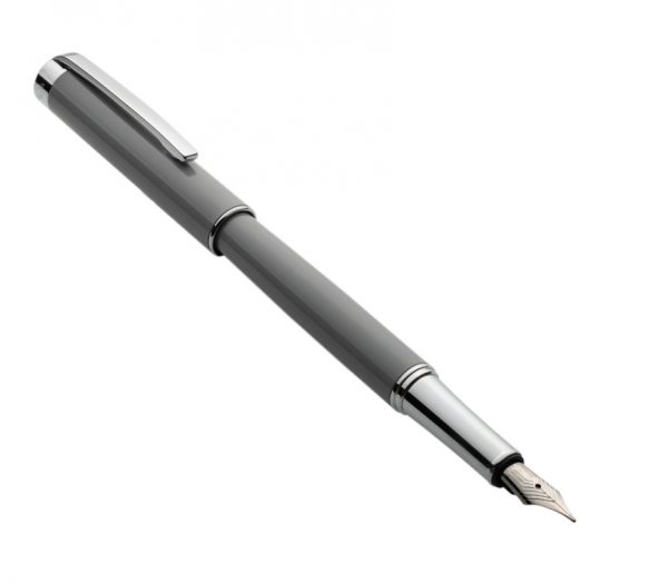 Hugo Boss עט נובע אייס ACE באפור בהיר וקליל וכסף מבריק