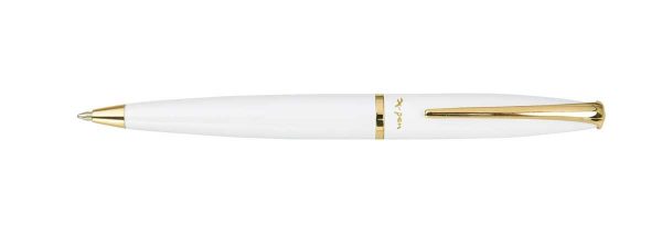 עט כדורי פנינסולה Peninsula מבית X-Pen לבן ועיטורי זהב 18K