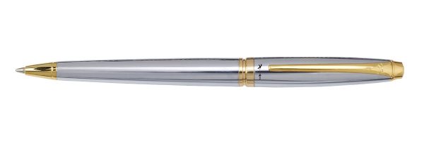 עט כדורי רגטה Regatta מבית X-Pen בגימור כרום מבריק ומוזהב
