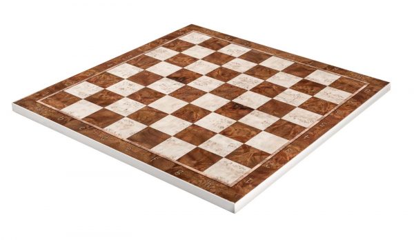 לוח שחמט איכותי ומהודר מעץ בגוון מוקה - גדול