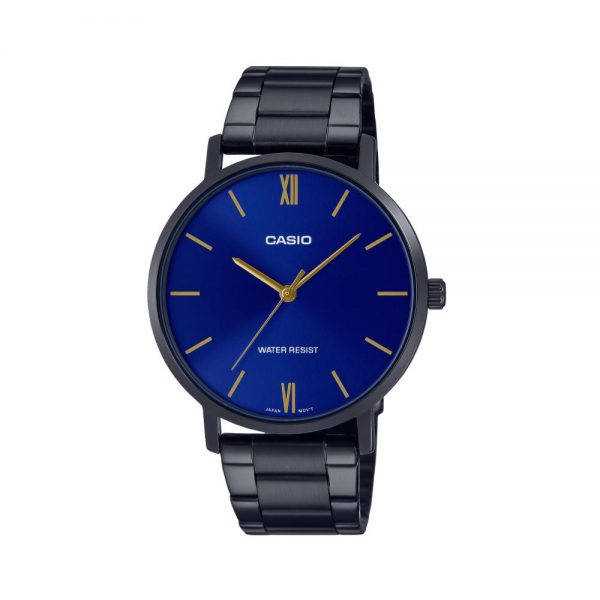 שעון יד כחול/אפור עדין ואלגנטי לגבר - קסיו CASIO MTP-VT01B-2B