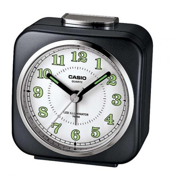 שעון מעורר אנלוגי שחור כסוף קסיו CASIO TQ-158-1