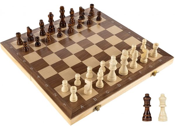 סט שחמט מתקפל קלאסי מעץ