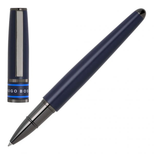 Hugo Boss עט רולר אילוז'ין גיר Illusion Gear בכחול כהה עמוק