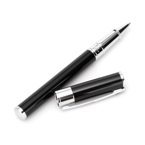 עט רולר דופון S.T. Dupont שחור כסוף D-INITIAL