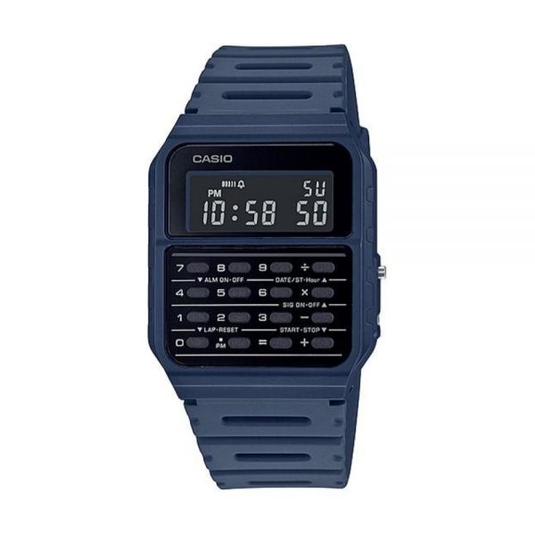 שעון יד קסיו CASIO כחול רטרו עם מחשבון CA-53WF-2B
