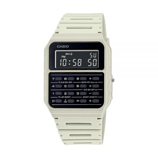 שעון יד קסיו CASIO לבנבן רטרו עם מחשבון CA-53WF84B